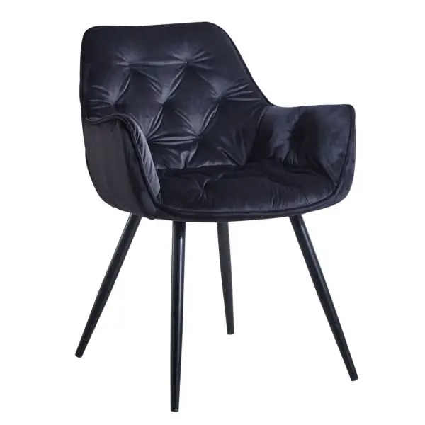 Krzesło tapicerowane czarny HR-058